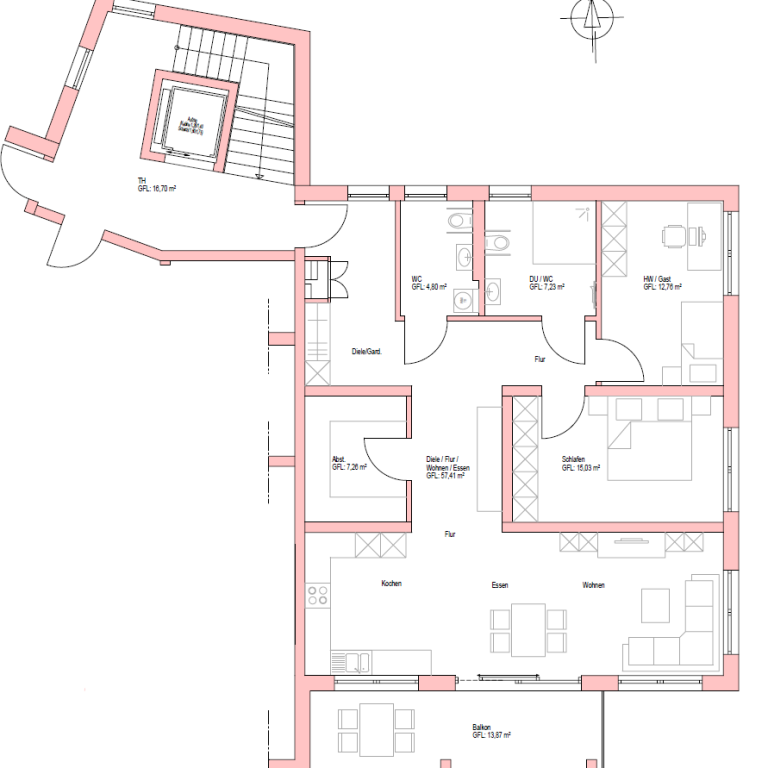 105m² Ostseite rechts